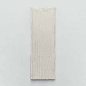 Cream Ribbed beige skirt